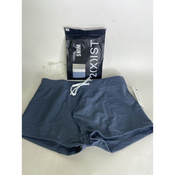 2XIST Essentials Cabo Swim Trunks Swimwear Bottoms Stormy Gray Mens Size S - Picture 1 of 6